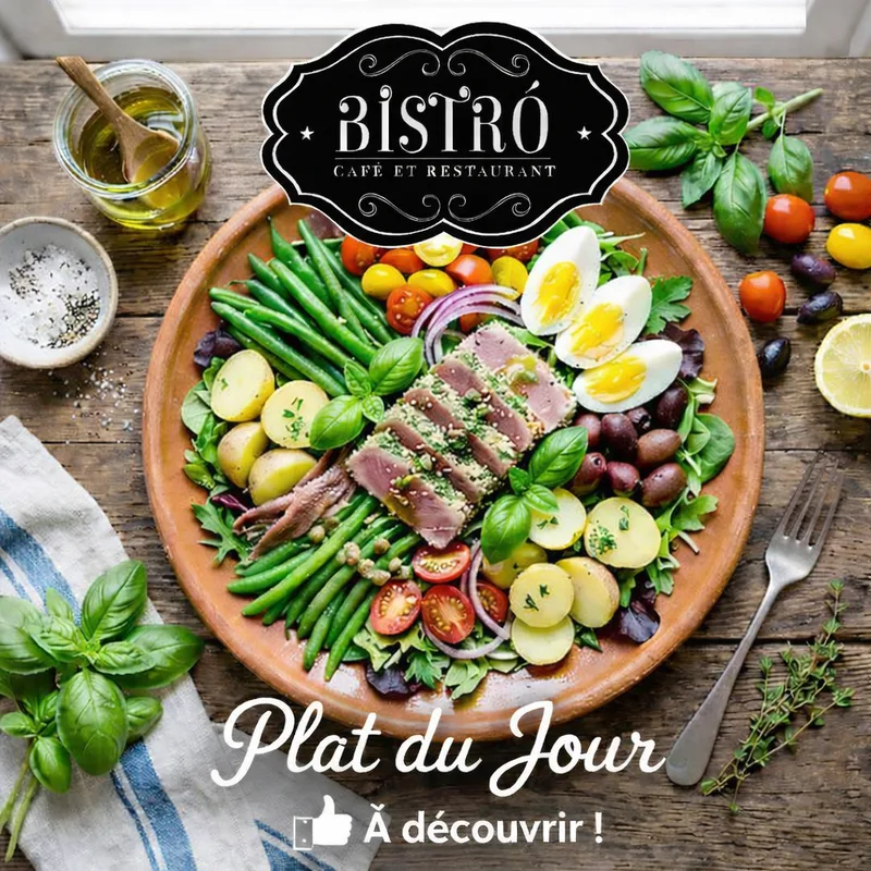 Visuel professionnel de salade niçoise généré par Diffract aux couleurs de la marque